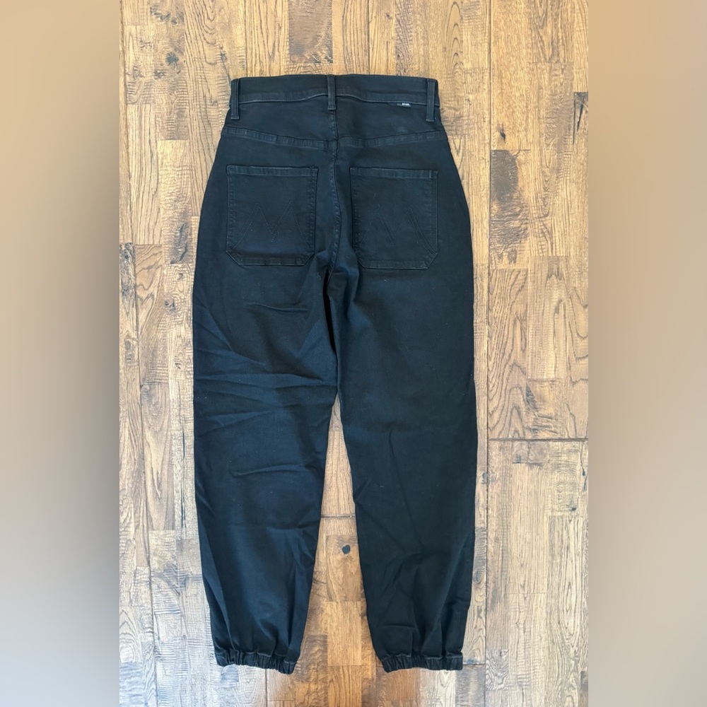 Mother Wrapper Patch Springy Ankle Not Guilty Black Jeans Denim Women's 28 P - Picture 4 of 9